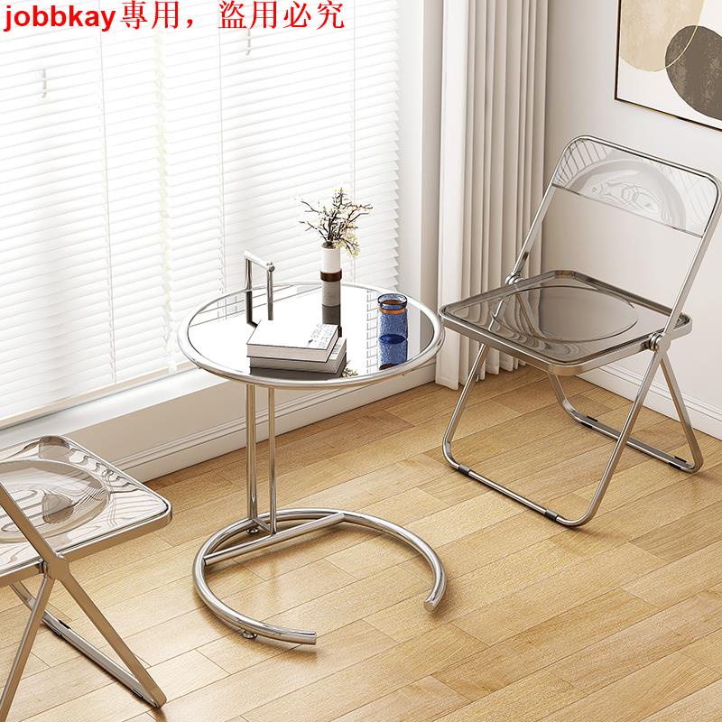 特惠U7折疊椅亞克力餐椅簡約時尚網紅ins拍照椅靠背凳子化妝椅透明椅子
