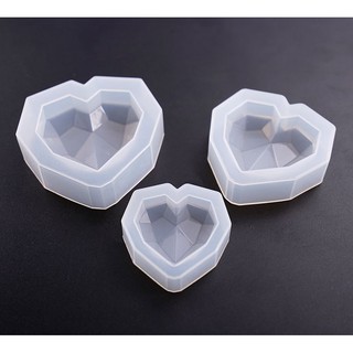 【模具倉庫】心形切面(大、中、小) 矽膠模具 滴膠模具