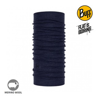 【BUFF】保暖素色-美麗諾羊毛頭巾250g[午夜藍] 羊毛頭巾|BFBB2NAL5558