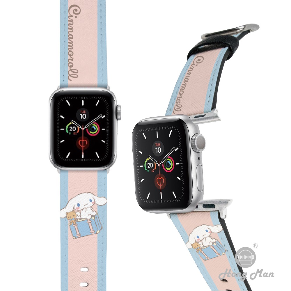 【Hong Man】三麗鷗 Apple Watch 皮革錶帶 旅行大耳狗
