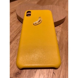 全新iPhone XS max皮製刺繡香蕉手機殼 文創商品可可愛愛