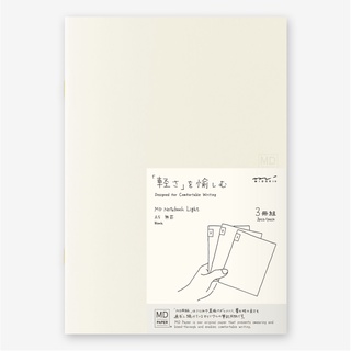 MIDORI MD Notebook 輕量筆記本 A5尺寸 「空白/方格/橫線」『無罫/方眼罫/橫罫』【立夏手帳生活】