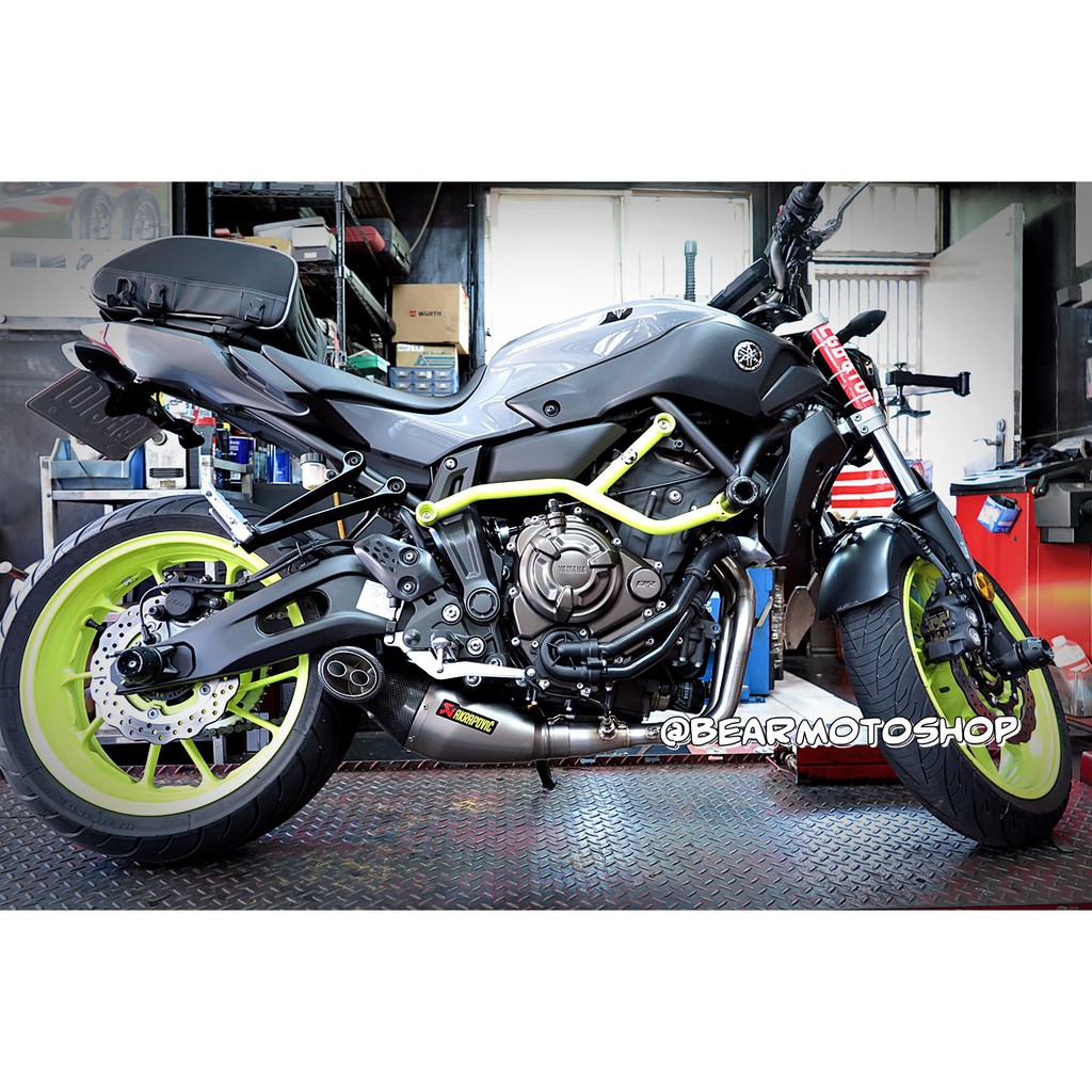 【貝爾摩托車精品店】Akrapovic 排氣管 MT07 全段 鈦尾段 碳纖維尾蓋 XSR700 FZ07 蠍子管