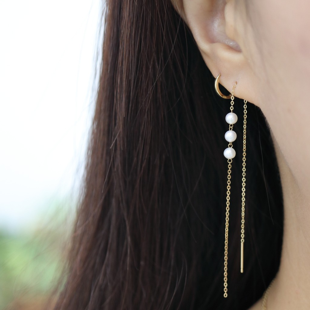 14K Pearl Long Earring 珍珠長耳環