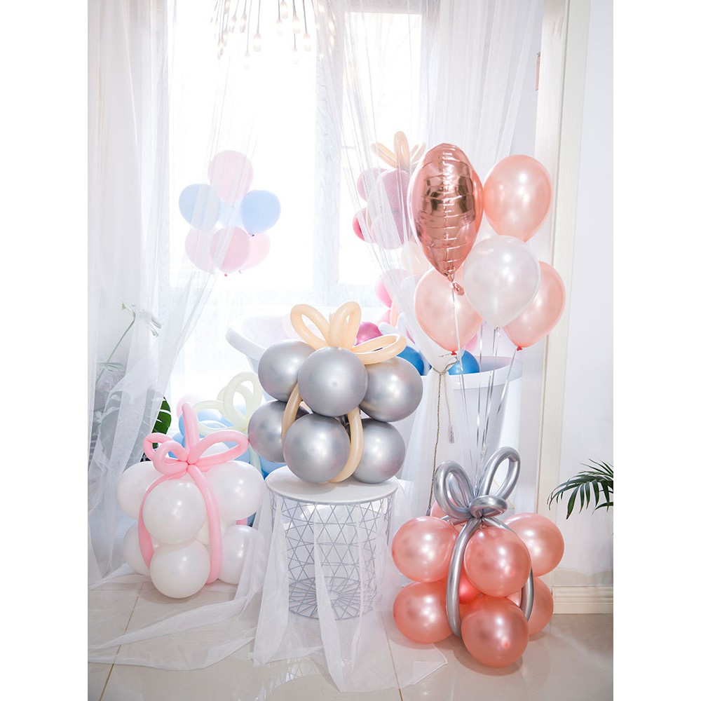 台灣現貨 氣球造型禮物盒 派對佈置 氣球超值組合DIY 創意造型 雙層馬卡龍色 金屬色 莫蘭迪色系 氣球背景佈置道具