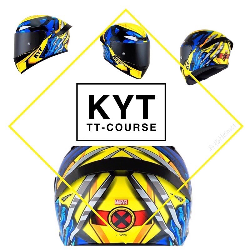 KYT TT-COURSE(TTC) /TTC 全罩式安全帽 漫威聯名 金鋼狼 限量 現貨可直接下單！！