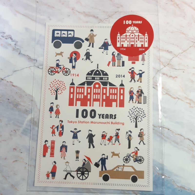 日本東京車站100周年記念明信片 東京駅100周年記念ポストカード postcard  postcrossing