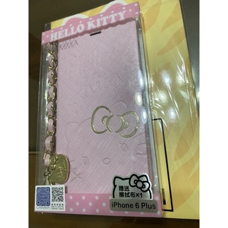 GARMMA Hello Kitty 側掀皮套 絢麗粉 iphone6 plus 全新 保護殼 手機殼