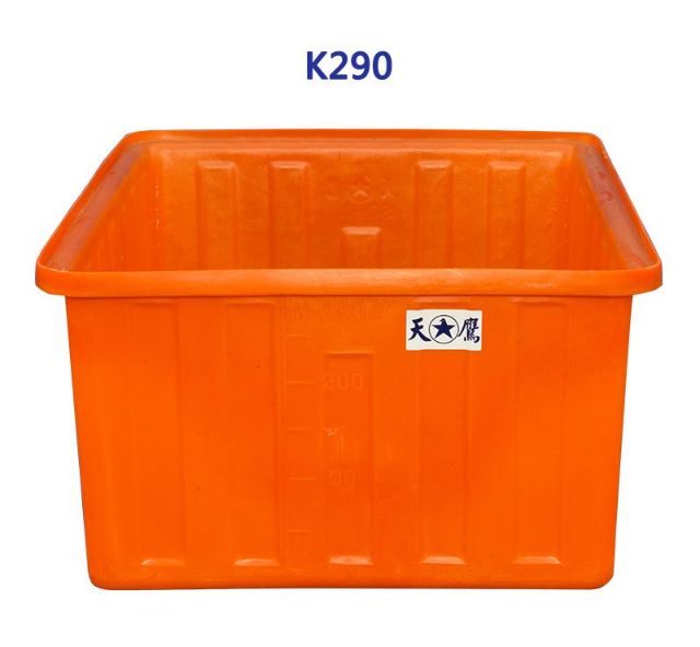 （含稅）天鷹 強化塑膠桶K (方形)K-1200 萬能桶 普利桶 耐酸桶 魚菜共生白色/橘色 運費詢問