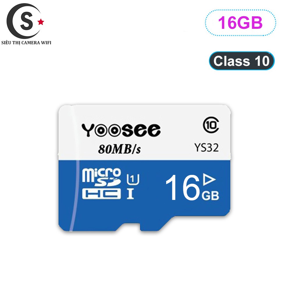 Yoosee 16GB 存儲卡 - 正版存儲卡 - 10 級標準讀取速度
