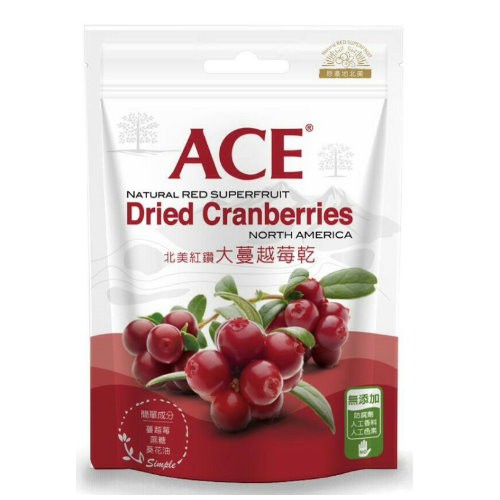 宜果ACE 北美紅鑽大蔓越莓乾180g｛嬰之房｝