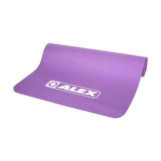ALEX 專業瑜珈墊(台灣製 有氧 塑身 地墊 止滑墊 附收納袋 SGS認證 紫白