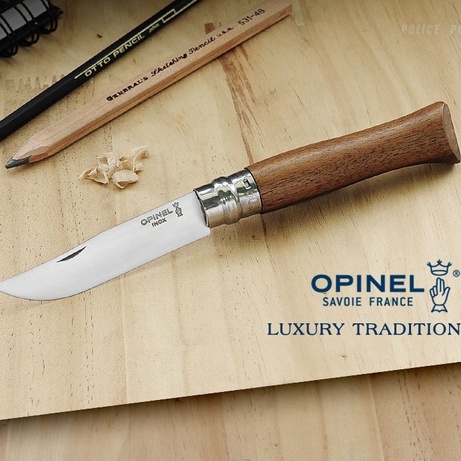 OPINEL 胡桃木系列- No.08 / No.09 不鏽鋼折刀【露營狼】【露營生活好物網】