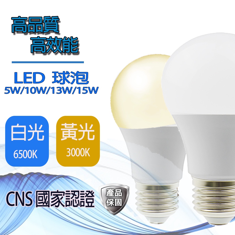 LED 燈泡 高光效 CNS 國家認證最新版本認証 無藍光 LED燈泡 5W/10W/13W/15W(請至2代店下單)