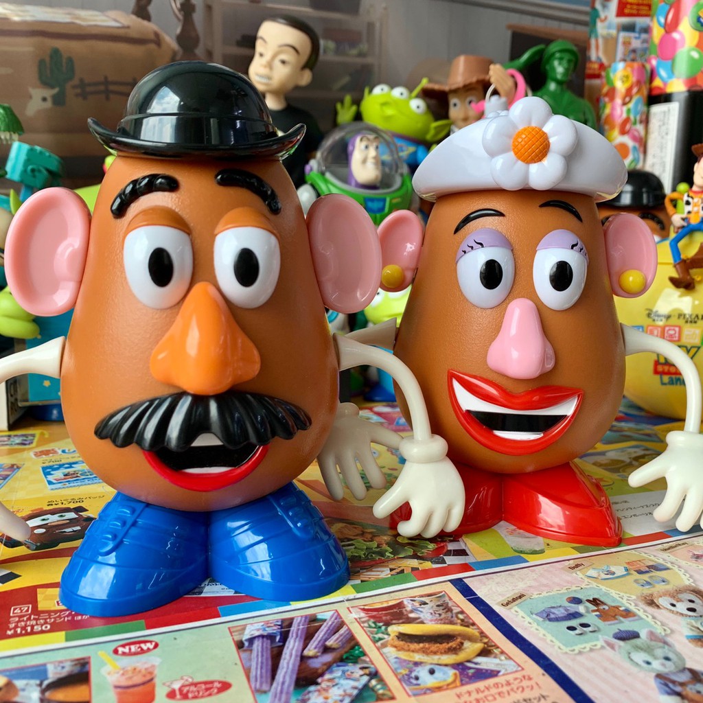 [消毒再出貨]東京迪士尼限定 絕版 玩具總動員 蛋頭先生 蛋頭太太 糖果盒 一對一起賣 蛋頭夫妻