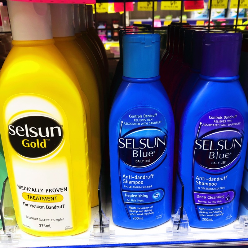 Selsun抗屑洗髮露：藍/紫200ml，黃色強效版200ml/375ml
