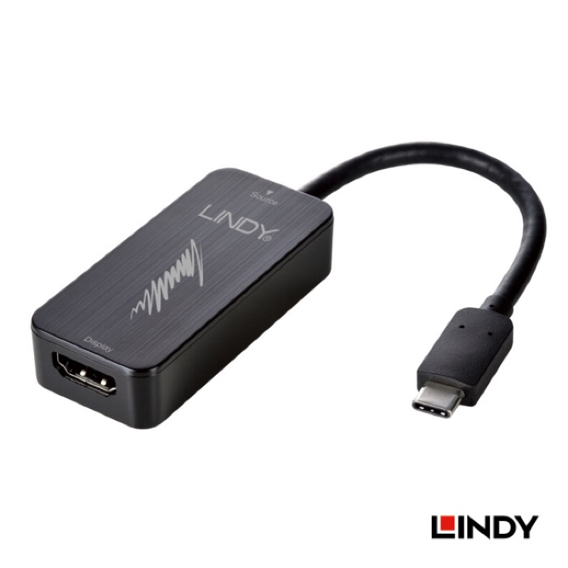 停產 德國 LINDY林帝 主動式USB3.1 Type-C to HDMI2.0 4K/60Hz 轉接器(43197)