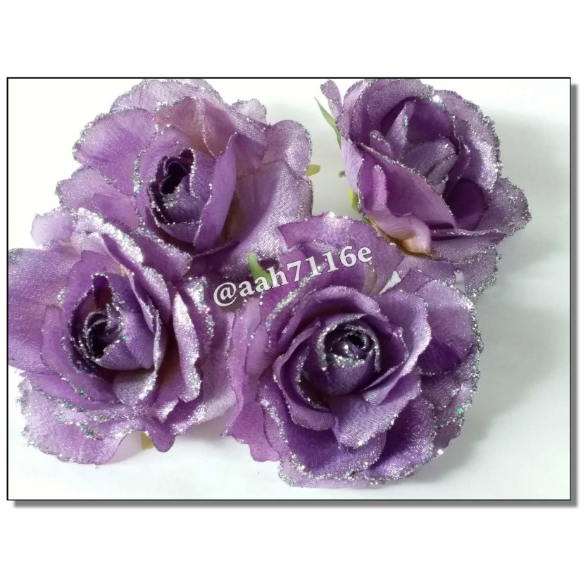 大芙蓉玫瑰花頭 紫銀色婚禮攝影禮服配花髮飾宴會板橋發貨花語人造花資材園藝用品婚禮小物 蝦皮購物
