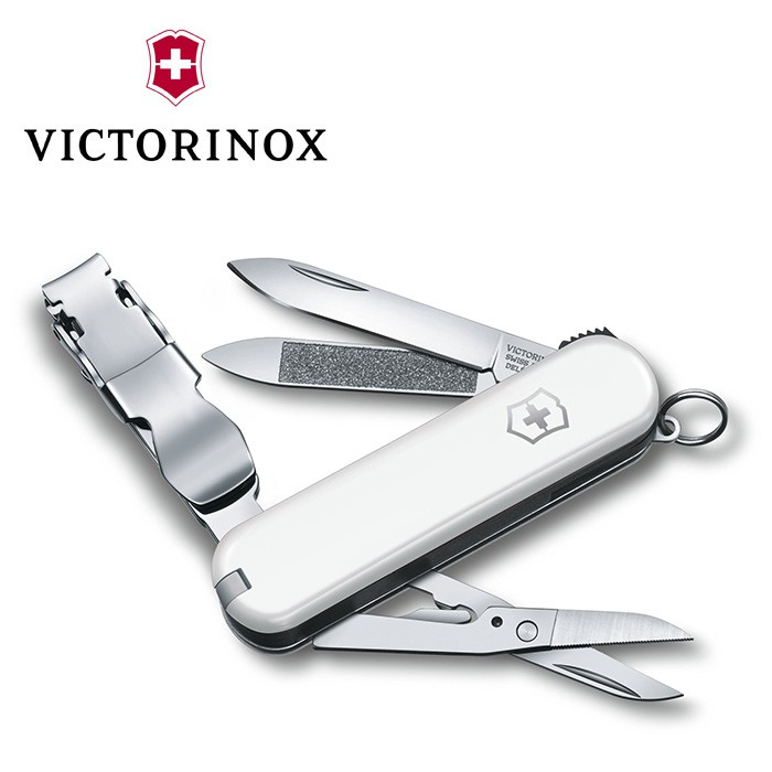 【Victorinox 瑞士維氏】Nail Clip 580 8用 瑞士刀 指甲剪 白色 (0.6463.7)