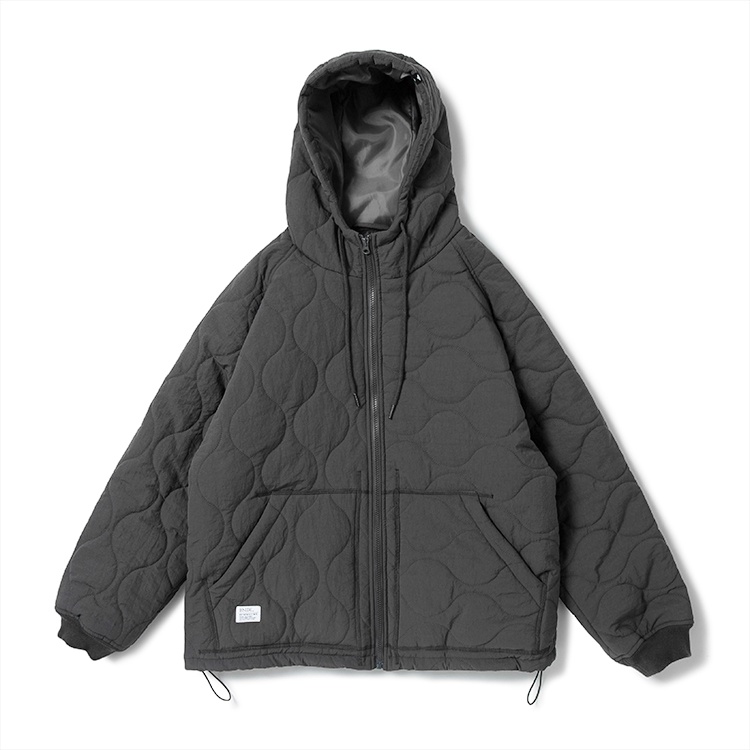 [B-SIDE]Hooded Quilted Jacket 葫蘆壓紋 衍縫 防風 防潑水 尼龍 鋪棉 保暖 連帽外套