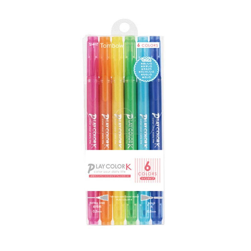 Tombow Playcolor K雙頭彩色筆/ 6色組A 誠品eslite