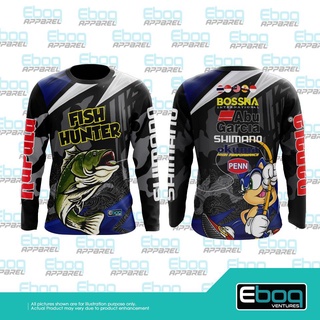 2022T恤平鋪音速Eboq昇華/Baju Abu Garcia Shimano Daiwa超細纖維/Big