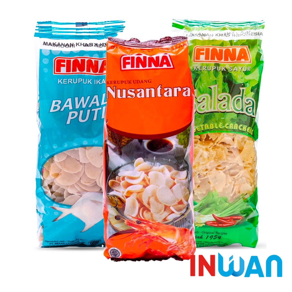 【 印灣 INWAN 】印尼 FINNA KERUPUK UDANG SALADA MENTAH 生炸蝦餅 生炸魚餅