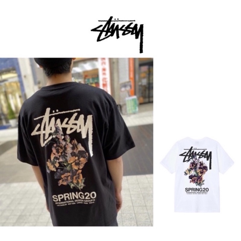 美國正品🇺🇸STUSSY Bouquet Tee 世界巡游花卉 短袖 T恤 潮流 滑板 代購 嗚嗚