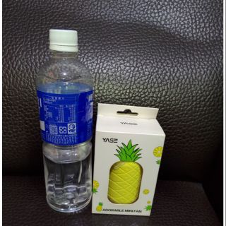 創意水果鳳梨可愛迷你小風扇USB可充電手持便攜式學生電風扇 水果造型迷你小風扇可掛脖usb禮品手持風扇玩具 娃娃機夾出