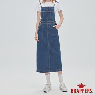 BRAPPERS 女款 Boy friend系列-全棉吊帶長裙-深藍