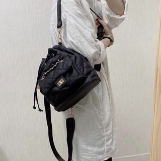 *I愛包包*小香風經典菱格紋三用空氣包 肩揹包 後揹包 側揹包 斜揹包 兩色現貨+預購