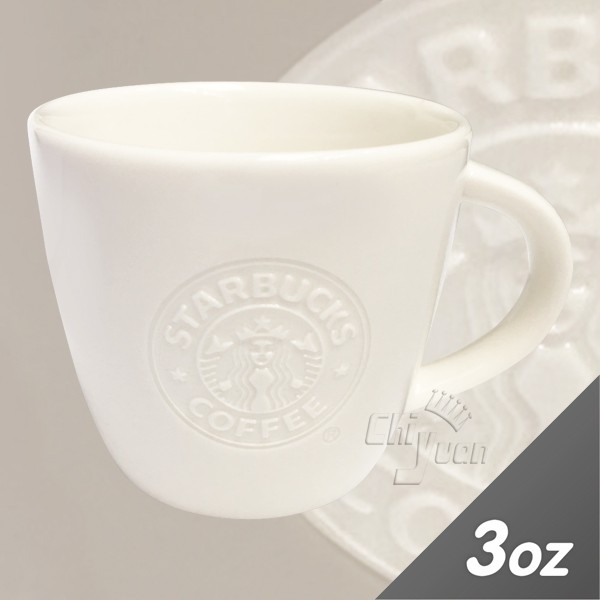 Starbucks 台灣星巴克 2010 白骨瓷Logo 3oz 品牌經典 絕版女神Logo 白品牌 白女神 馬克杯