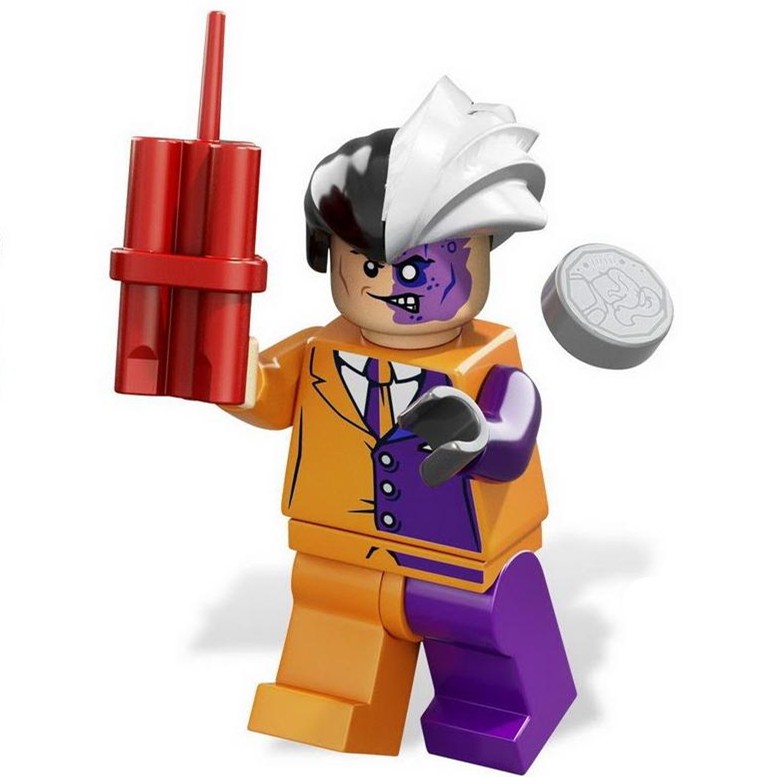 LEGO 樂高 超級英雄人偶  蝙蝠侠  双面人 6864 配件選配