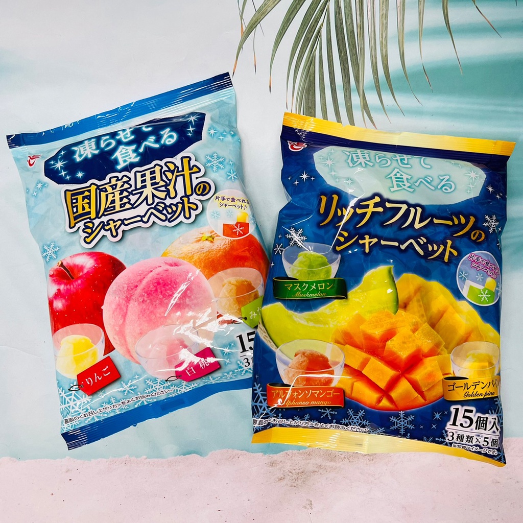 日本 ACE 水果風味果凍 300g 兩款可選 15個入 蘋果+蜜柑+白桃/哈密瓜+鳳梨+芒果