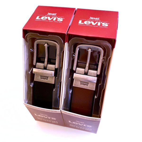 LEVI'S 彷舊款 Levis皮帶 合金皮帶頭+黑或咖啡色皮革皮帶