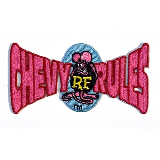 美版 RAT FINK 刺繡布章 - Chevy Rules