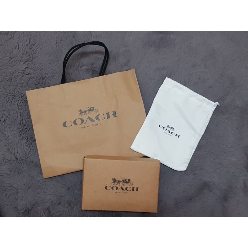 COACH 蔻馳 紙袋 紙盒 束口袋