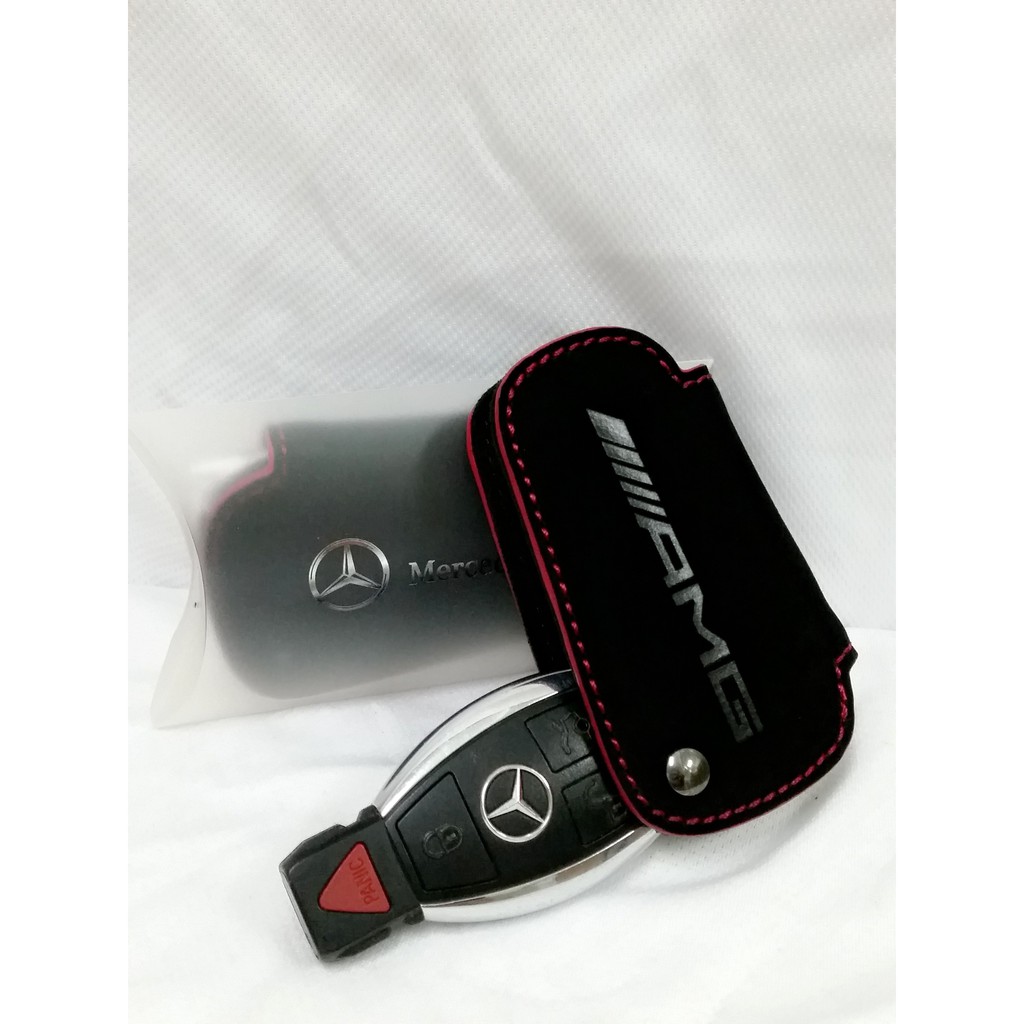 【雞仔機油】Mercedes - Benz amg 公司貨 鑰匙皮套 (AMG 紅線款 )