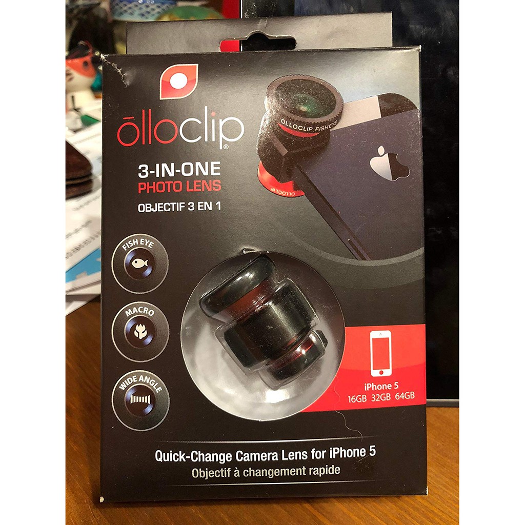 olloclip lens system 3-in-1 鏡頭 for iPhone 5/5s 黑色 [出清]