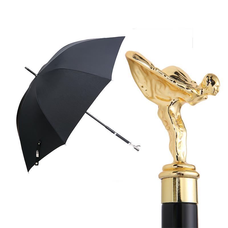 新品 下殺小金人勞斯萊斯劍傘可拔出商務男女個性防身雙人長柄直桿晴雨傘
