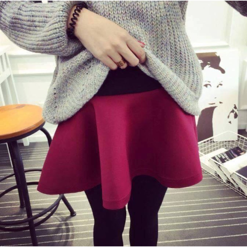 韓國年年熱銷款 太空棉假兩件式九分褲裙