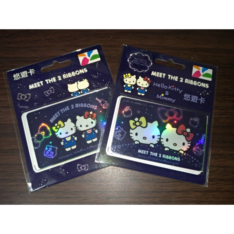 三麗鷗 Hello Kitty 雙緞帶 星河閃卡 大臉版+全身版 悠遊卡