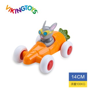 瑞典Viking toys踩不壞/不刮手的維京玩具-動物賽車手-蘿蔔瑞比-14cm #小車車 #車車玩具 #車車模型