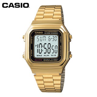 【CASIO】A178WGA-1A 復古造型電子錶/經典百搭/男女通用款/34mm/金/公司貨【第一鐘錶】