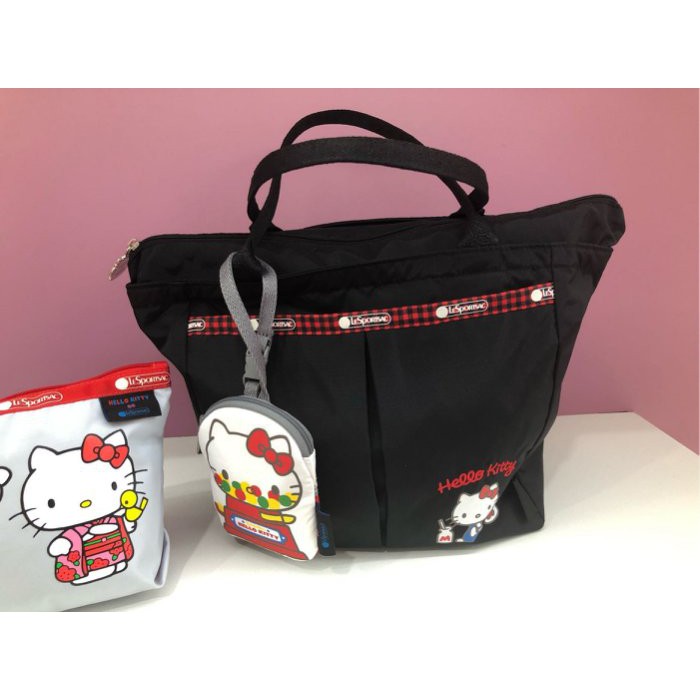 搶手貨🔥⭐全新!!【LeSportsac x Kitty超可愛限量聯名45週年】♥氣質刺繡托特包-小(保證專櫃貨)