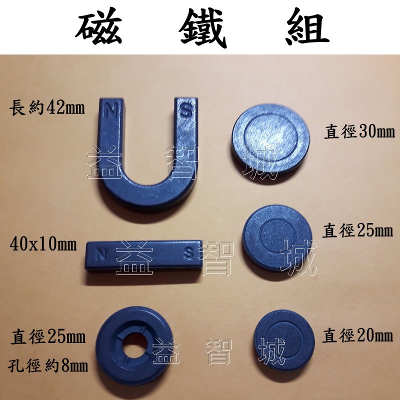 益智城《專屬賣場/有孔磁鐵 /自然科學實驗教具》單買有孔磁鐵 25個組