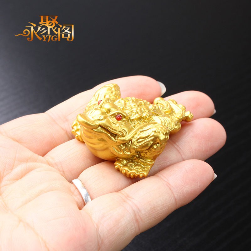 風水擺件 八卦鏡 開光招財金蟾擺件公司店鋪開業商務禮品小號三腳蟾蜍家居風水擺設 蝦皮購物