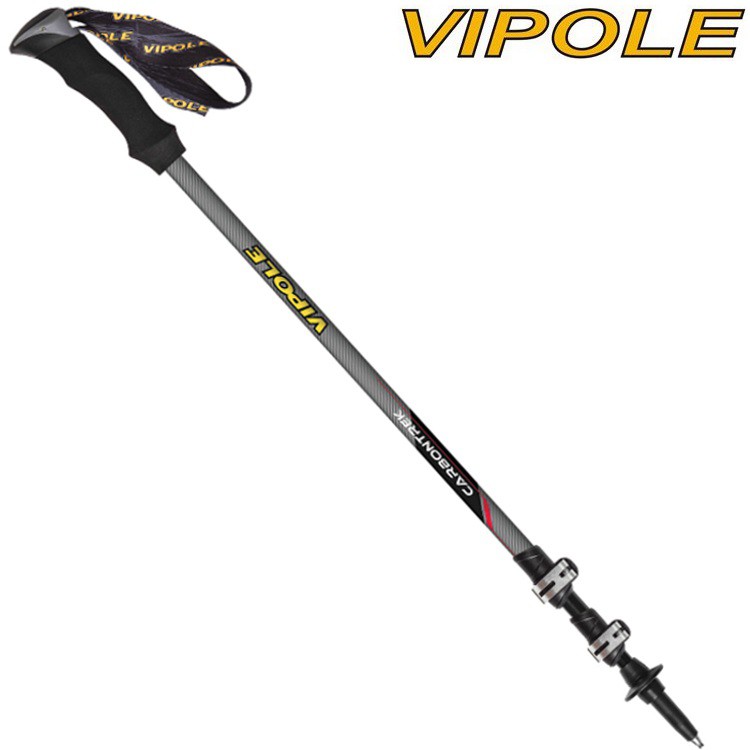 Vipole 義大利 Carbon QL RH 鋁合金碳纖維雙快扣登山杖 VI-S1808{單支販售}