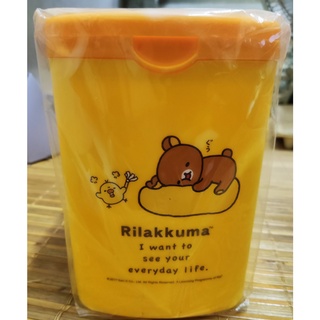 拉拉熊 掀蓋式方型垃圾筒 桌面垃圾桶 收納桶