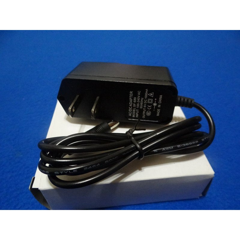 [yo-hong]高品質 家用110V / 220V 轉 6V 1A 6V1000mA變壓器 帶燈 5.5*2.1mm 另有6V2.5A